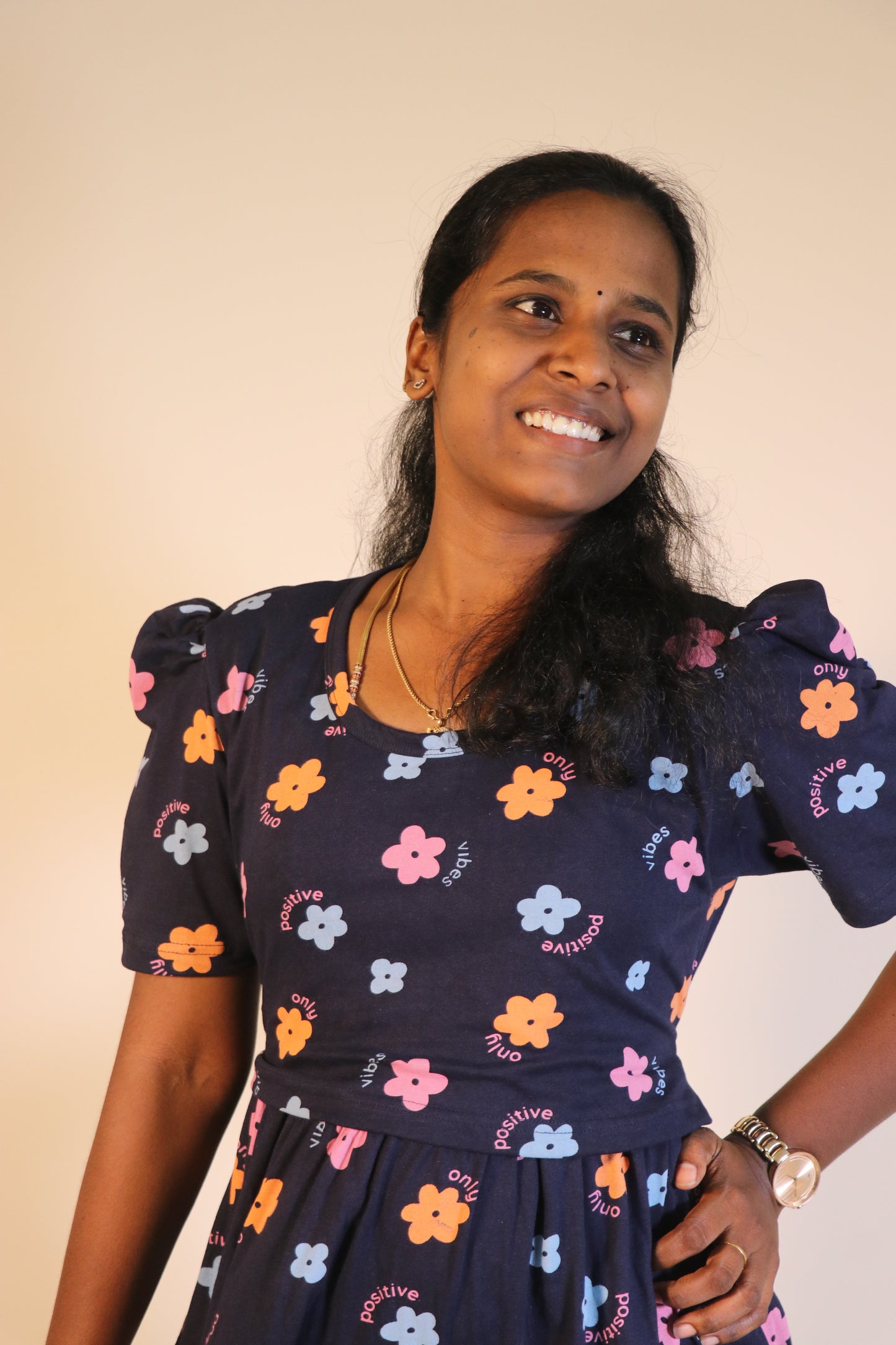 Premium quality Feeding Lounge wear Puff sleeves - TCJF03 - Positive vibes