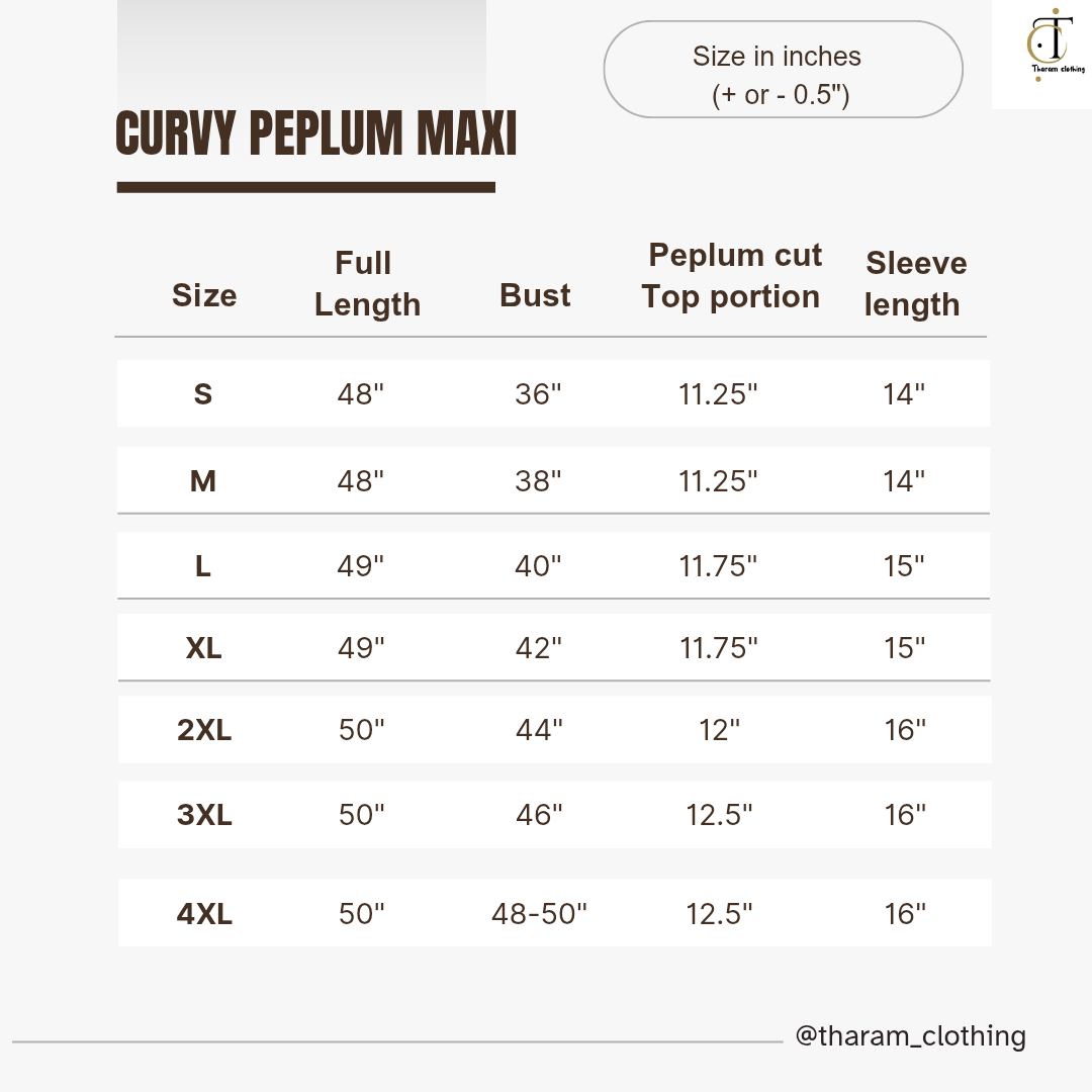 Premium - Soft Curvy peplum maxi- TCAPN01- Manja maina