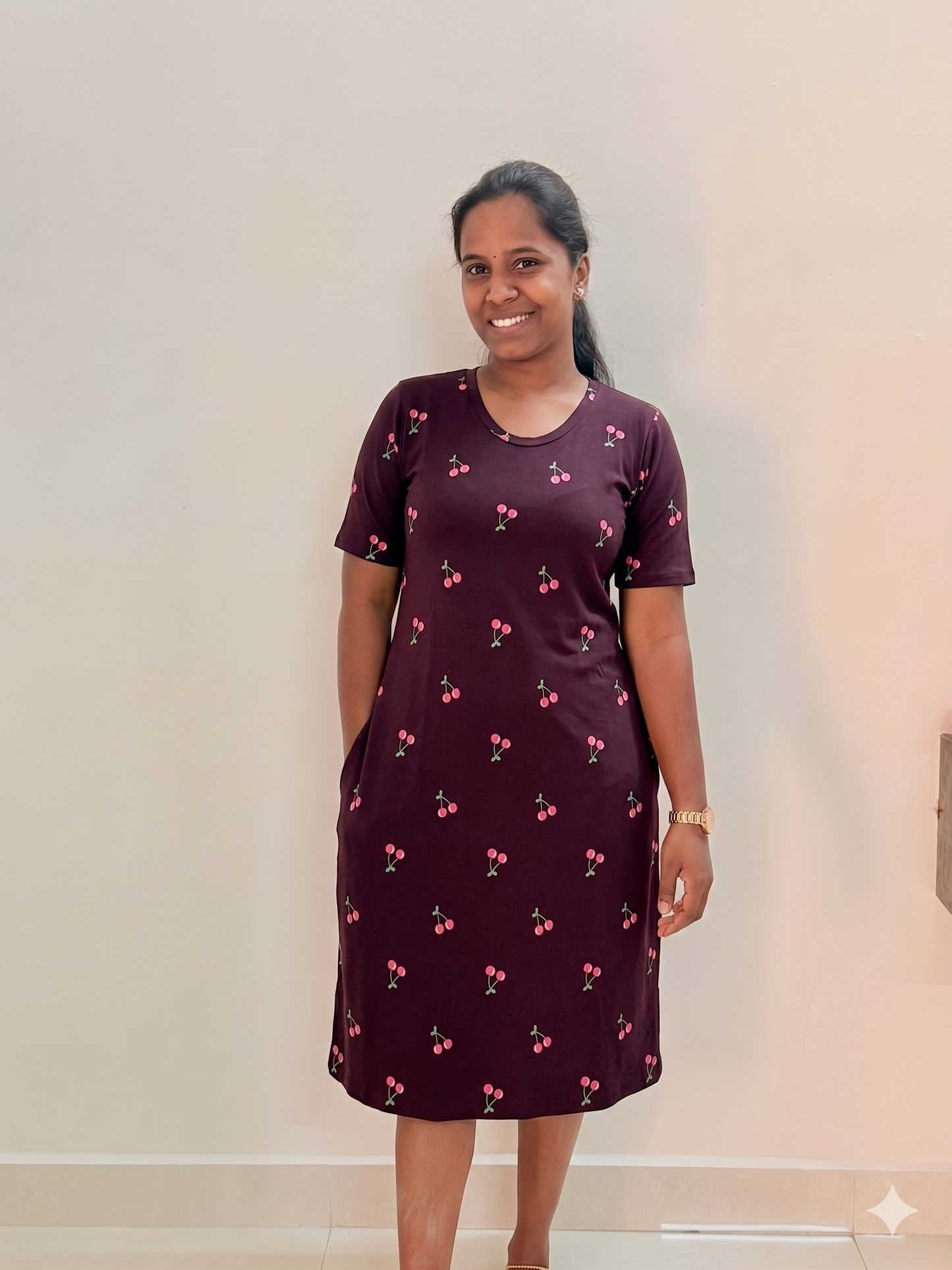 Lounge kurtaas / Long polos - Mini cherries