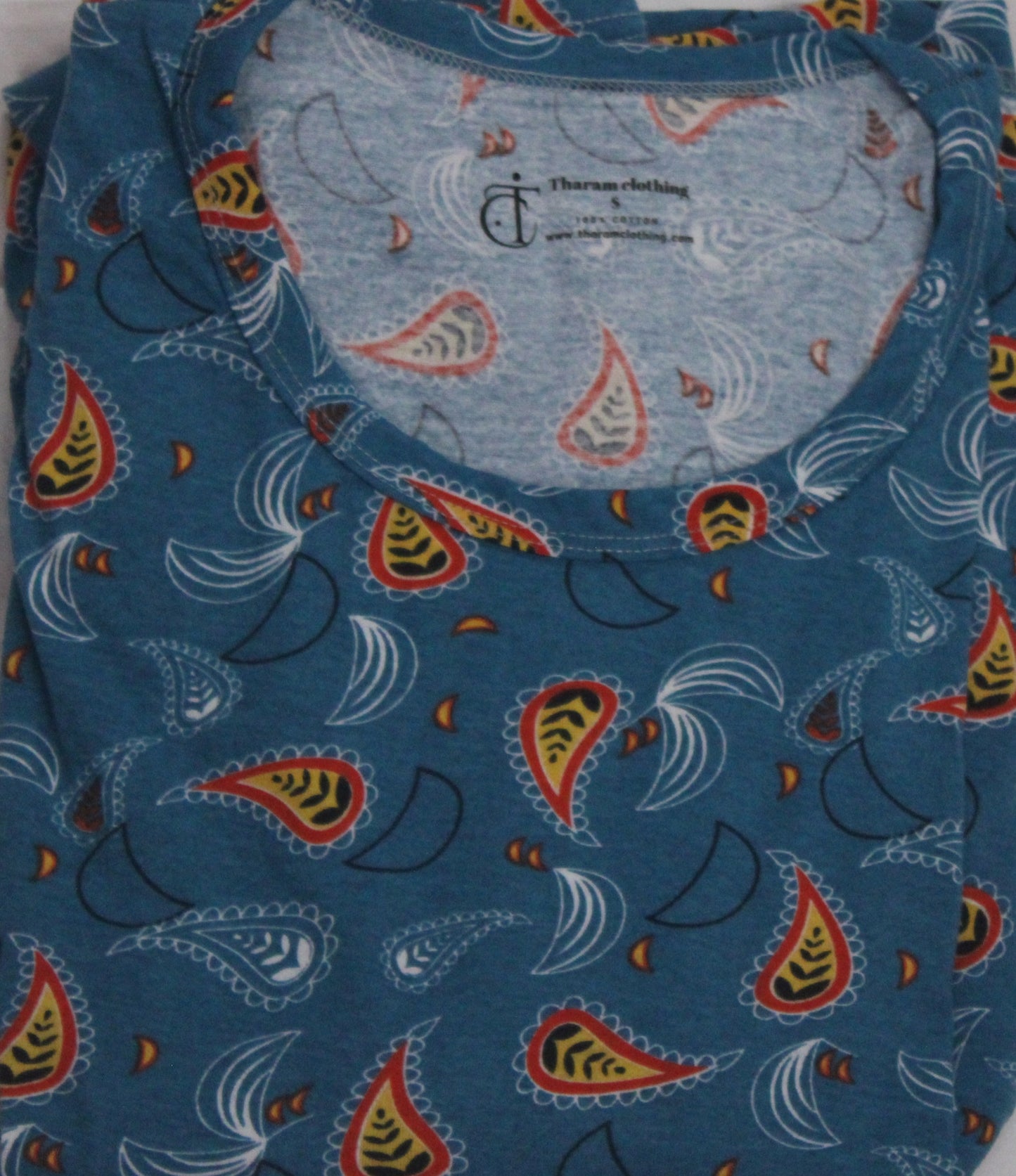 Women's normal tshirt - Blue red mango