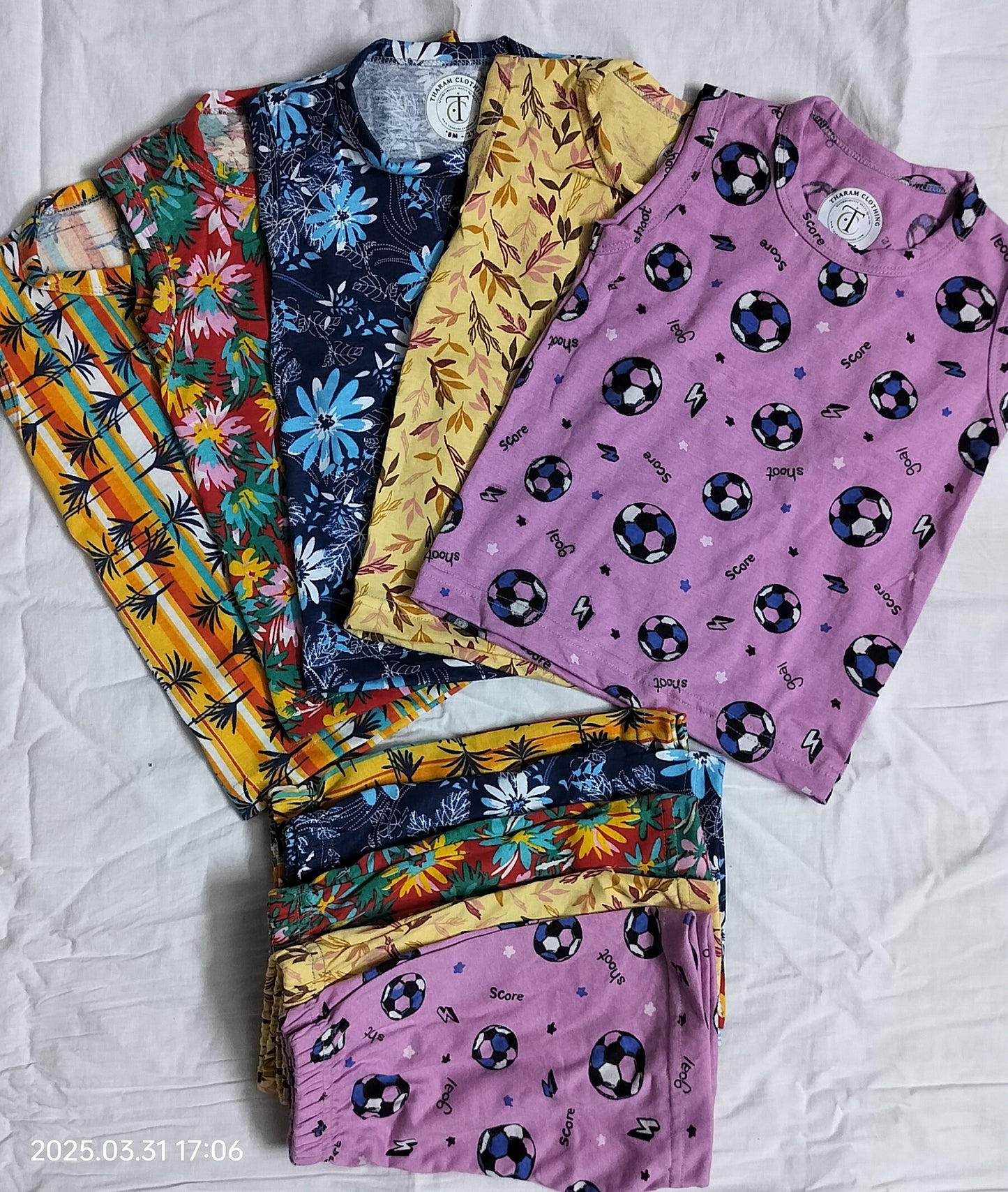 Pack of 5- Kids Summer Sleeveless Coords - Random Printed Pack