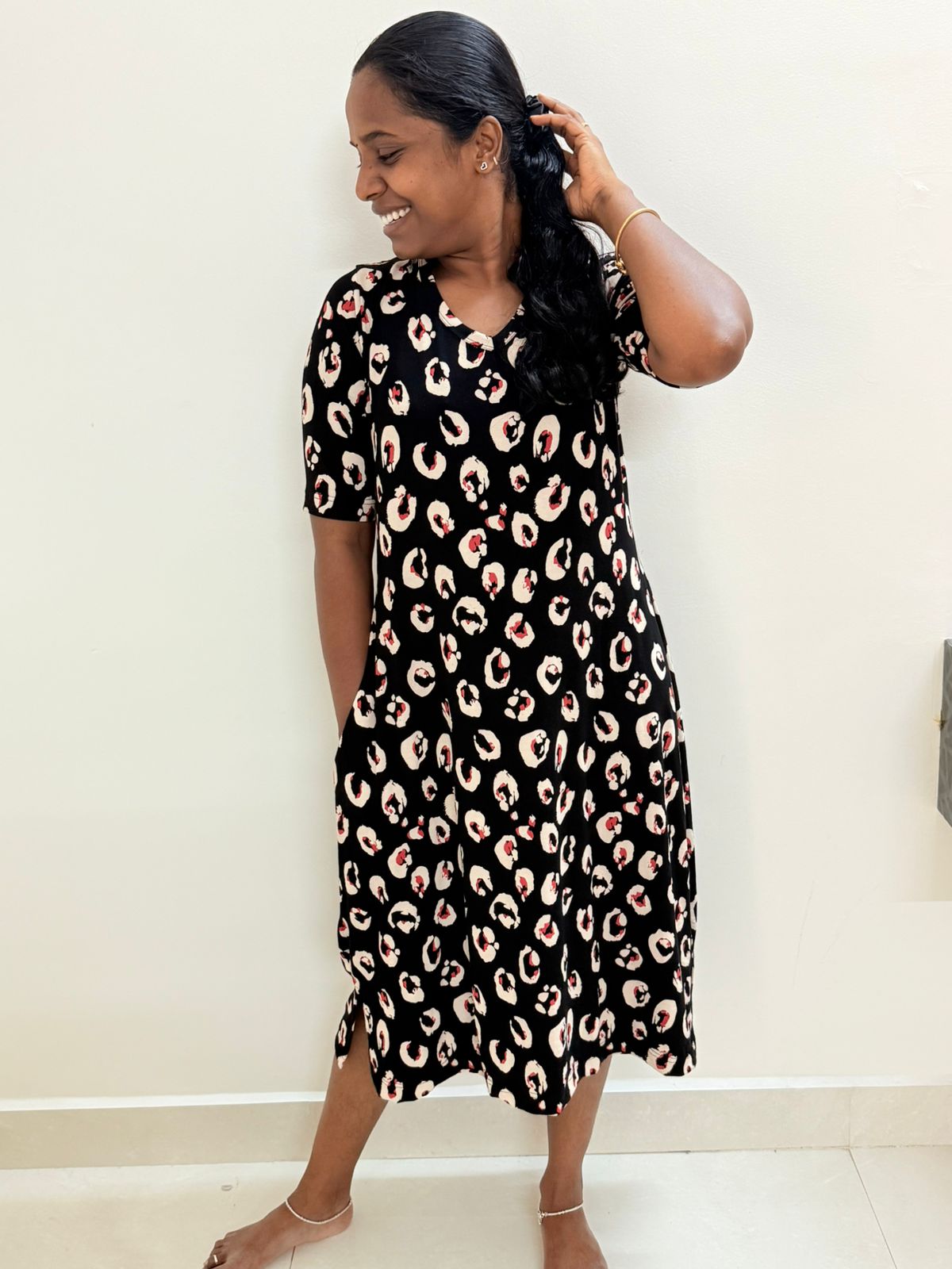 2 in 1 Lounge KURTAAS / Long polo dress - Black classic