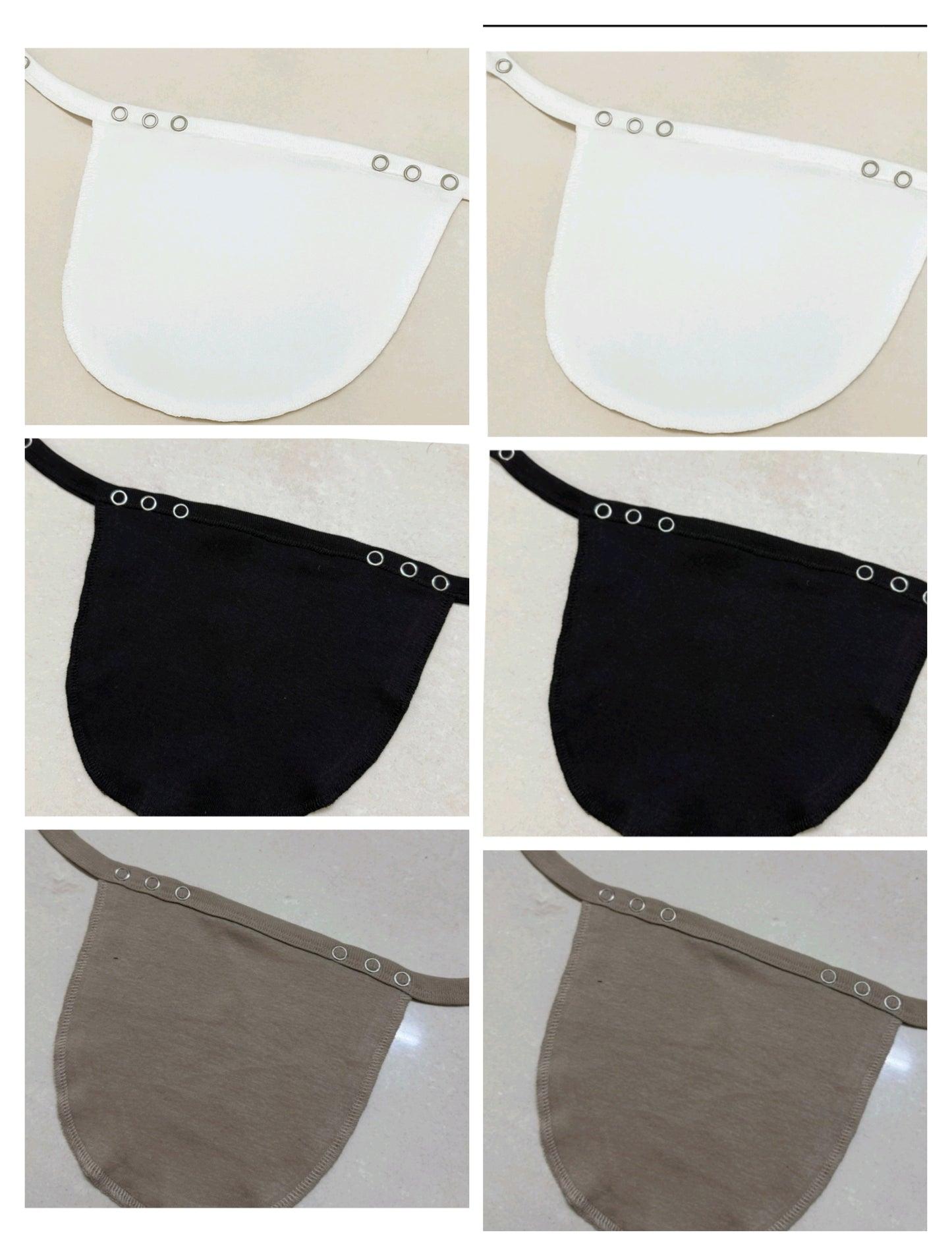 MEGA SAVER PACK OF 6 Deep Neck Hider Free size - (Black 2, white 2 and Skin 2)