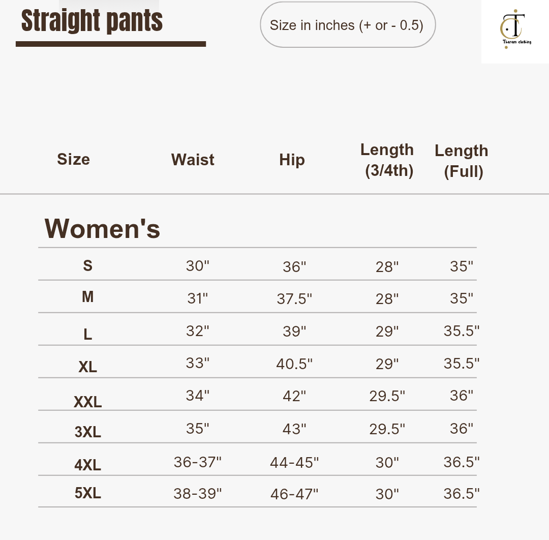 Prebooking - Women's Half length Straight pant - Maroon