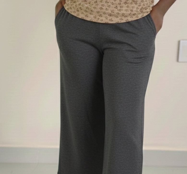 Women's Palazzo pant - Dark Ash grey