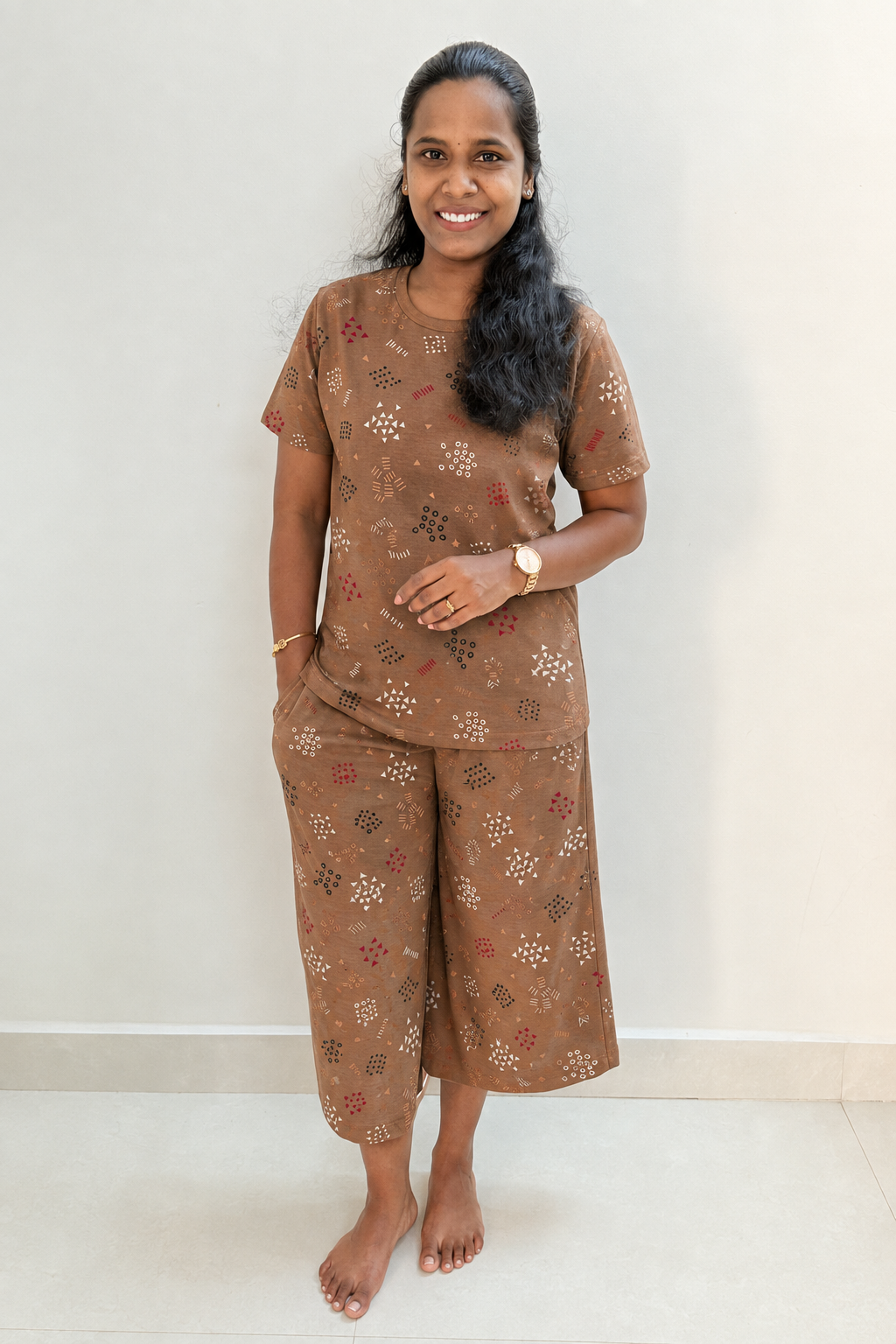 *PREBOOKING* - Women's 3/4 th Palazzo coord set - Biscuit Dottie’s palazzo coords