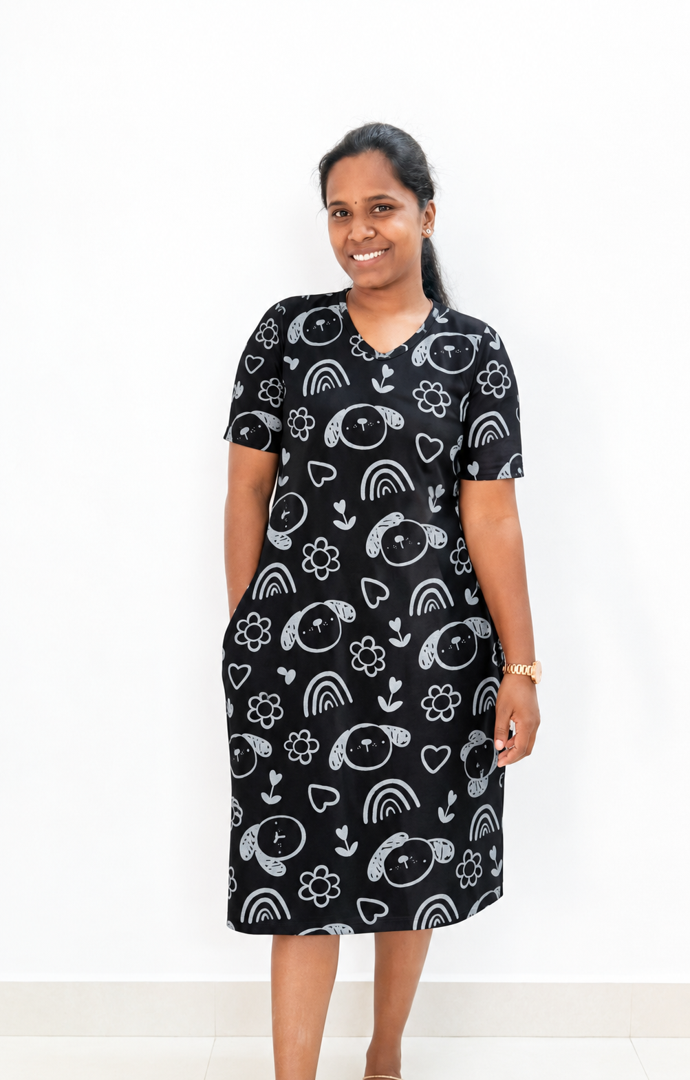 *READY TO DISPATCH* - Lounge kurtaas / Long polos - Dark kitty