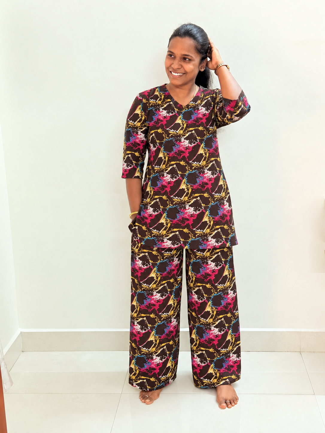 *PREBOOKING* - Premium Quality - Women's Kurthi night set - Brown chocolate kurthi set