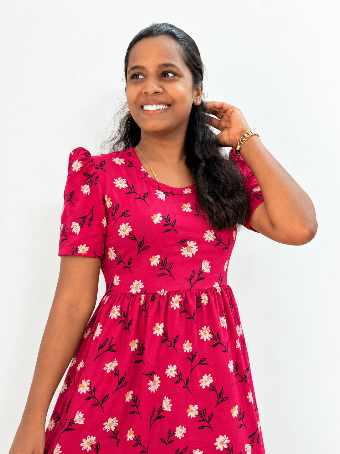 *PREBOOKING* - Premium - Women's Non feeding Lounge wear puff sleeves - Rosy boquet lounge wear