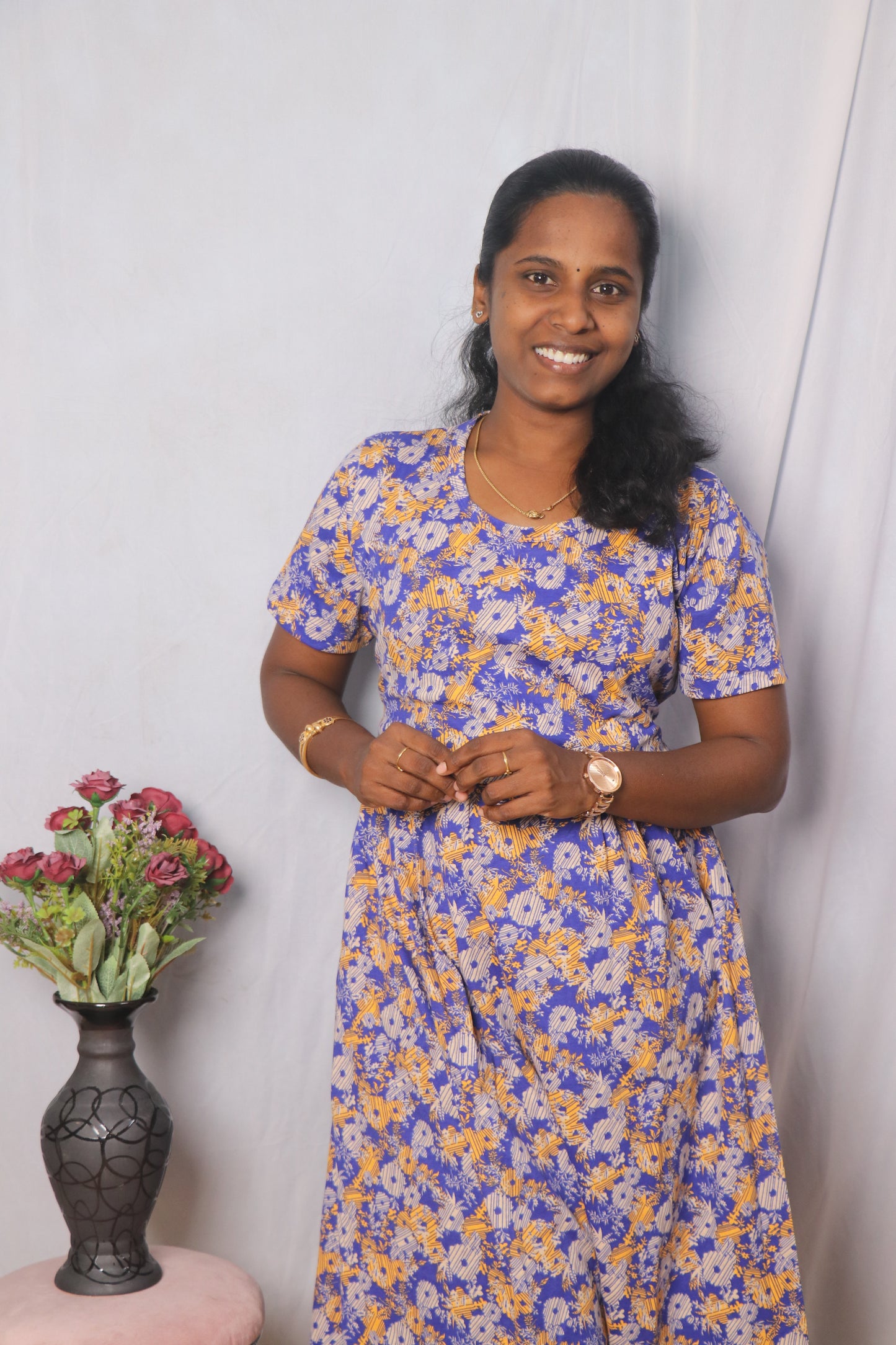 Feeding Lounge wear- TCHF03 - Royal blue chakkar