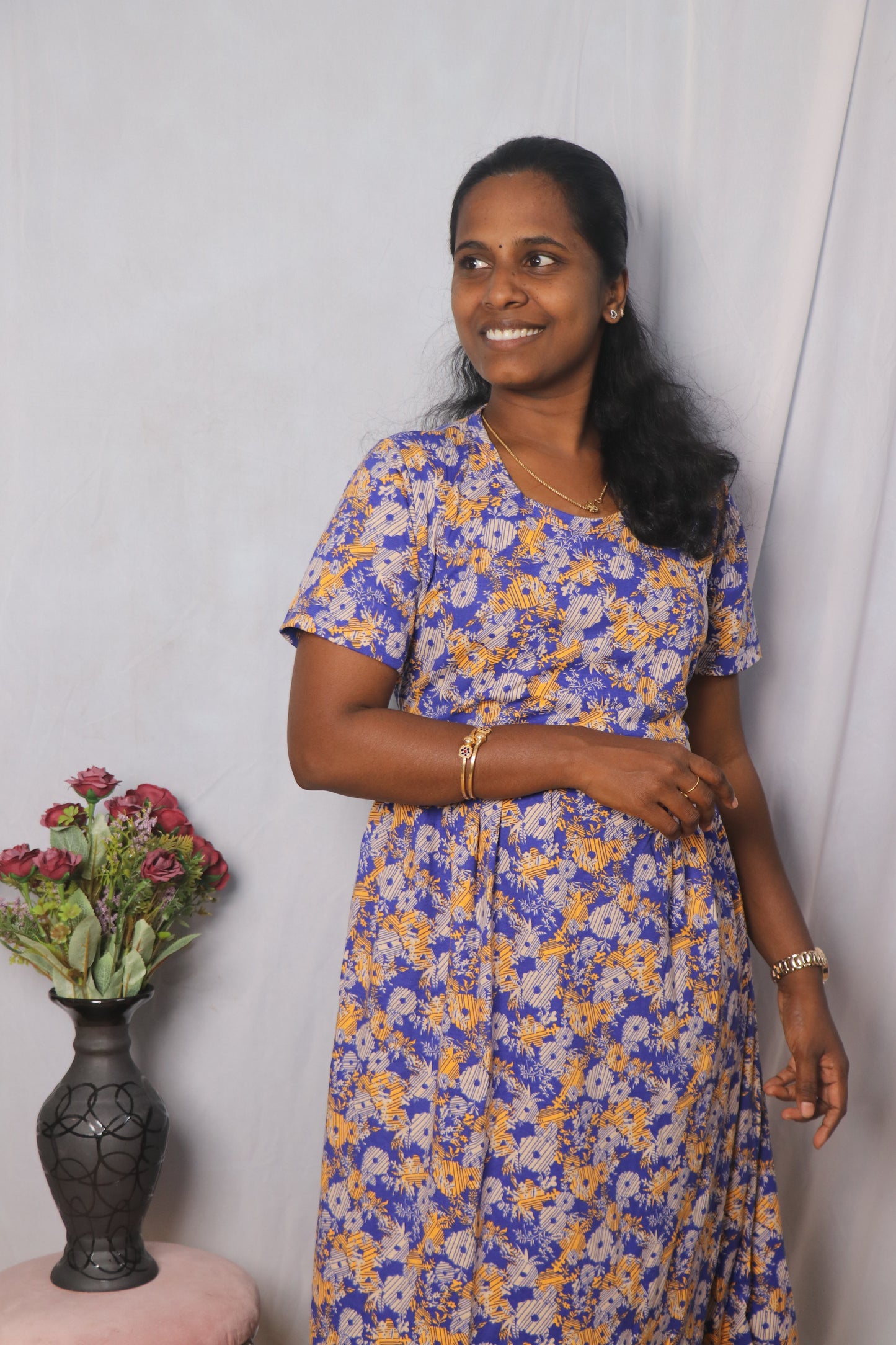 Feeding Lounge wear- TCHF03 - Royal blue chakkar