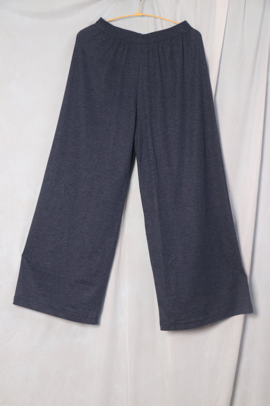 Women's Palazzo pant - Ash navy (CHOOSE : Full length or 3/4th)