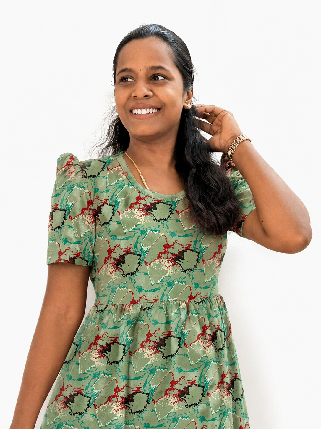 *PREBOOKING* - Premium - Women's Non feeding Lounge wear puff sleeves - Pacha pattas lounge wear