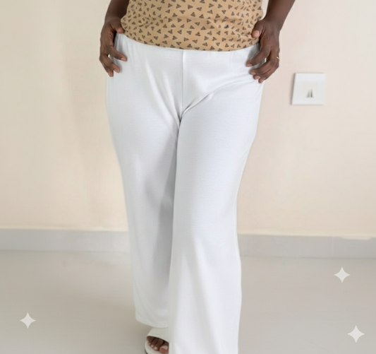 Women's Palazzo pant Full length - White