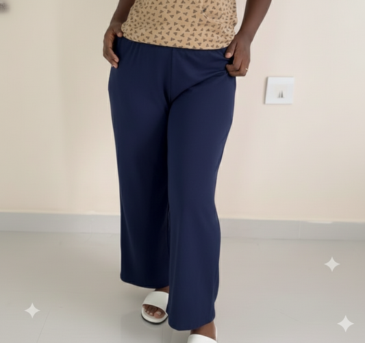 Women's Palazzo pant Full length - Navy