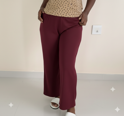 Women's Palazzo pant Full length - Maroon
