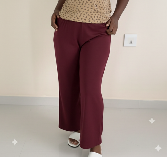 Women's Palazzo pant Full length - Maroon