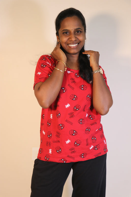 Women's normal tshirt - Red Spider