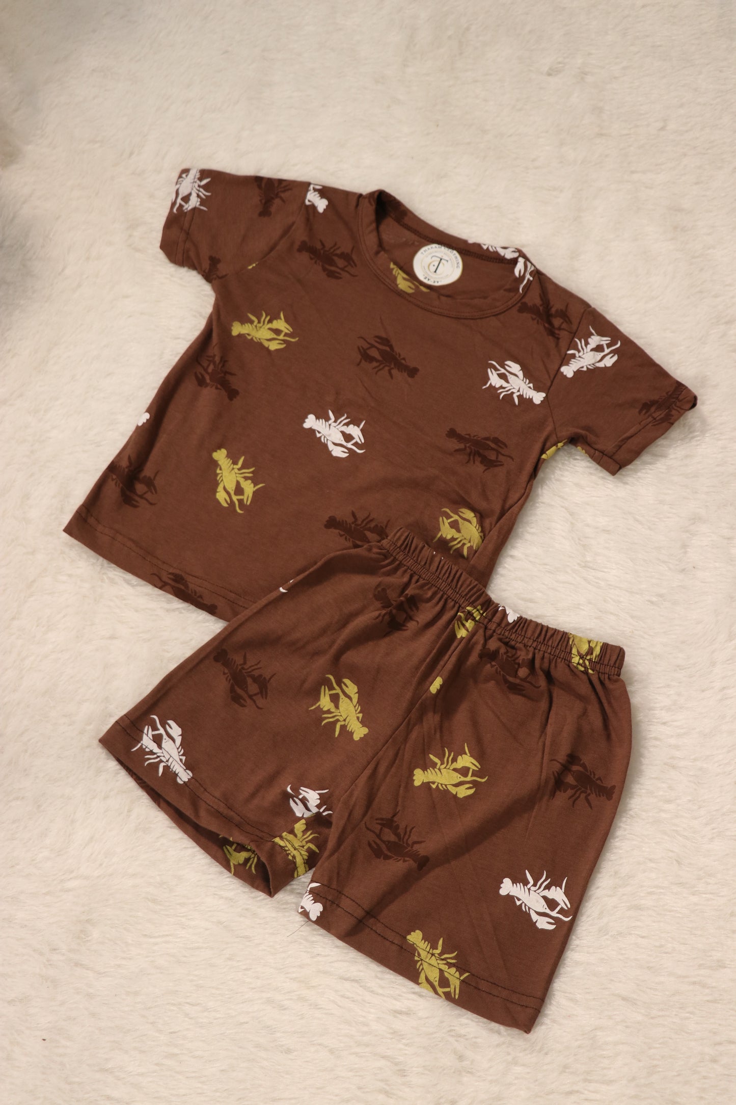Kids Wear - Unisex Coord sets - Brown scorpio