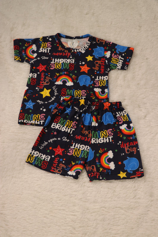 Kids Wear - Unisex Coord sets - Rainbow set