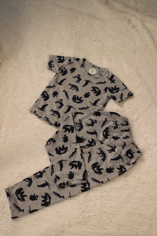 Kids Wear - Unisex Pyjama sets  - Animals cartoon