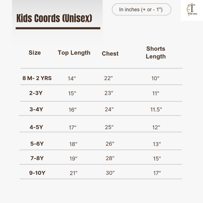 Kids Wear - Unisex Coord sets - Alpha green