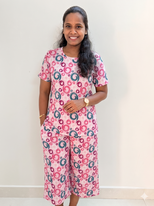 Prebooking* - Premium Women's 3/4 th Palazzo coord set - Baby spiro