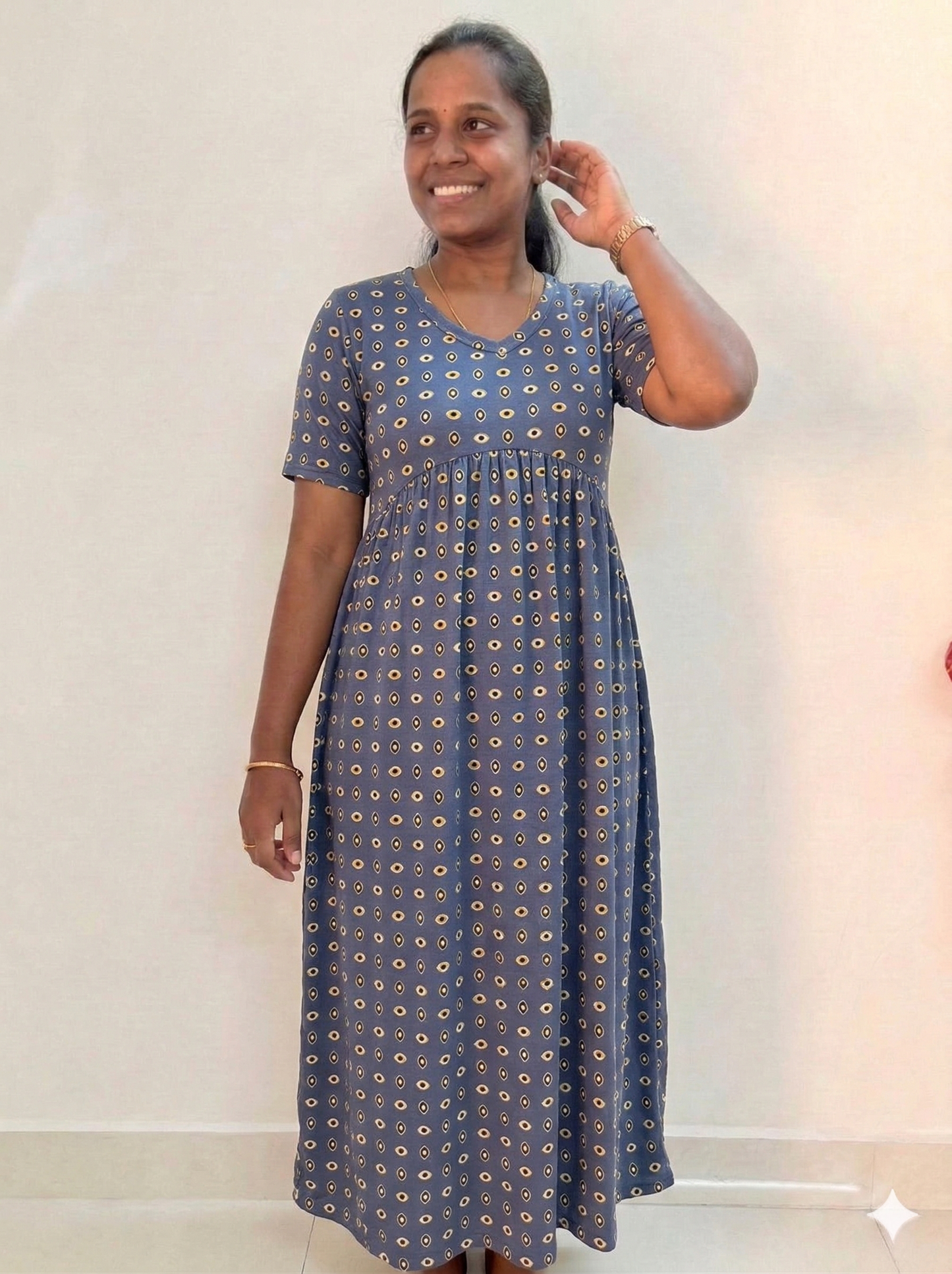 Premium - Curvy peplum maxi- TCBPN05 - Grey eyes Peplum maxi