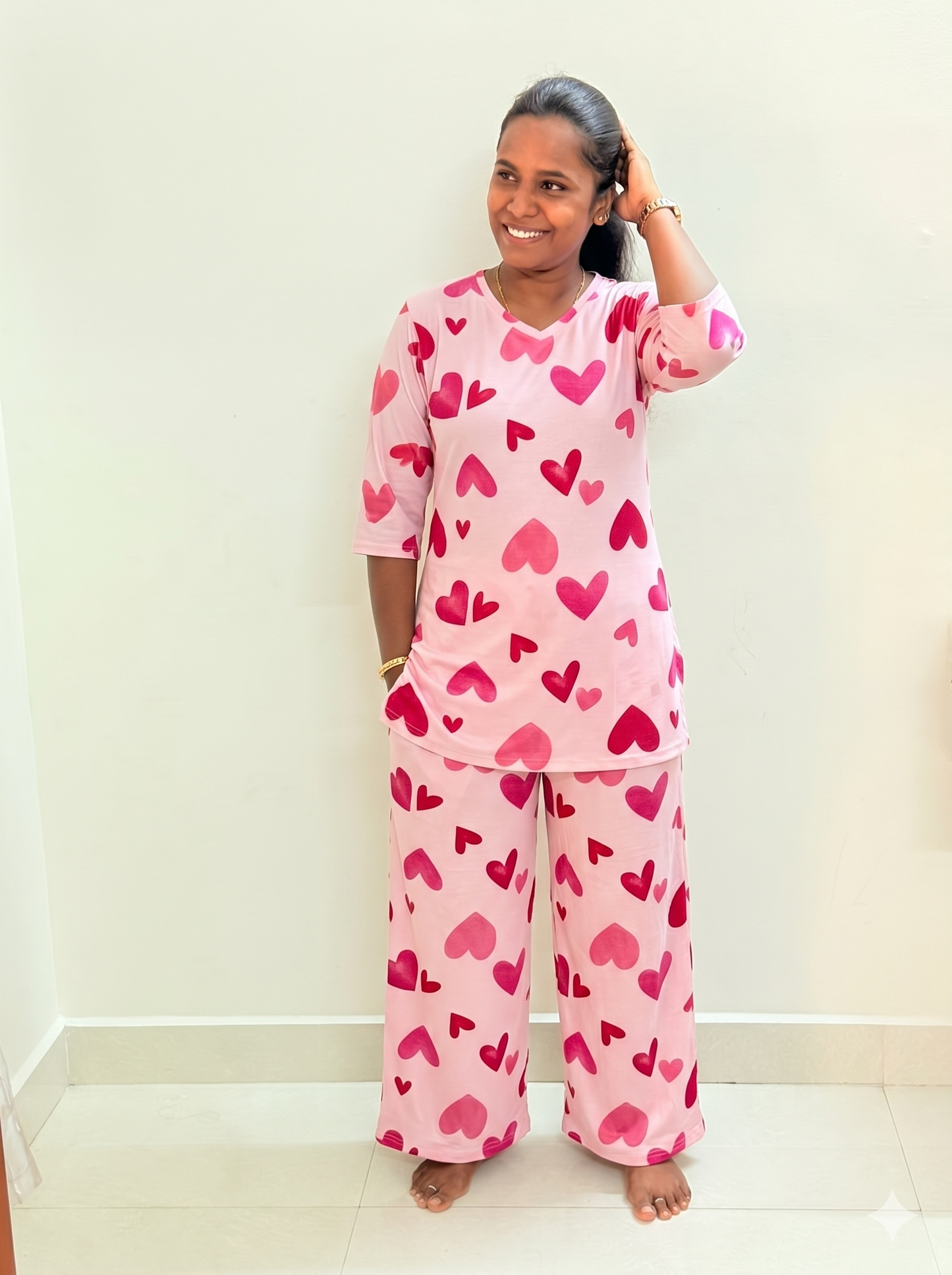 Premium Women's Kurthi night set  - Baby heartin