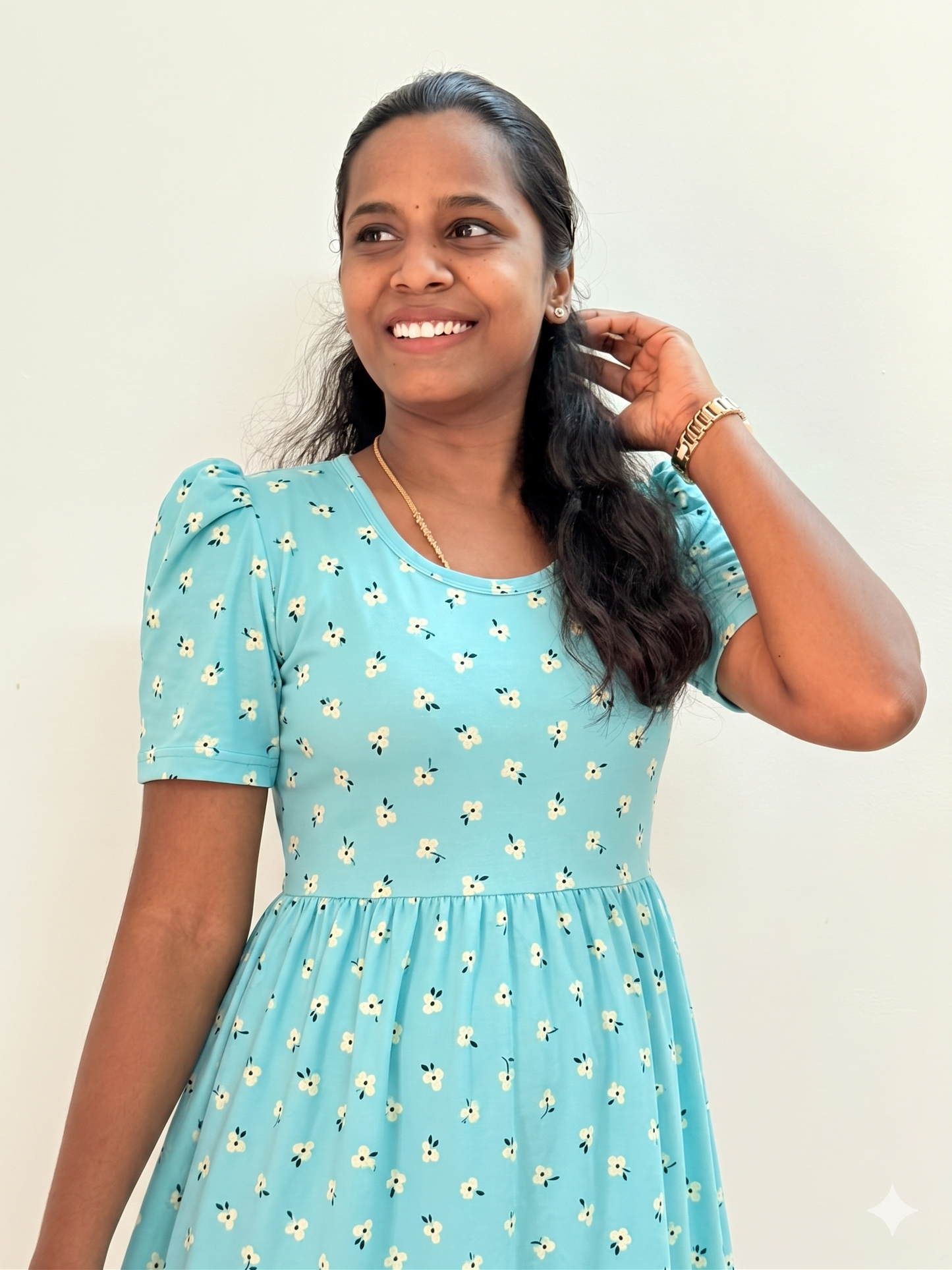 Premium - Women's Non feeding Lounge wear puff sleeves - Neela vanna poo