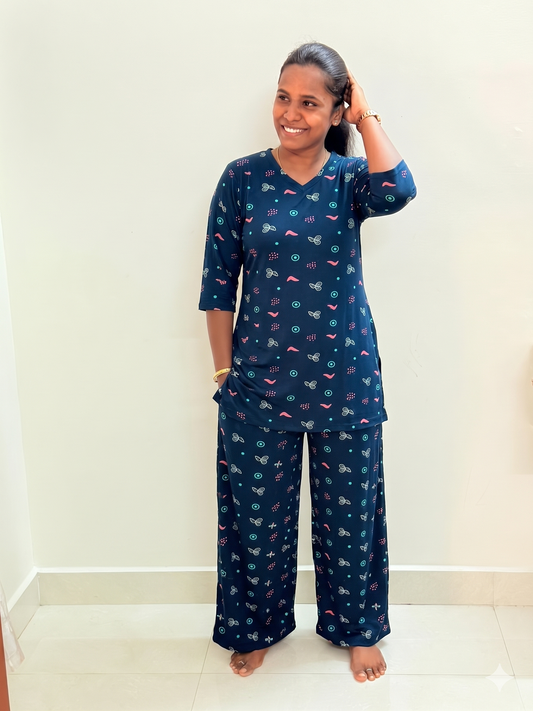 Prebooking** - Premium Women's Kurthi night set  -Mayil bee kurthi set