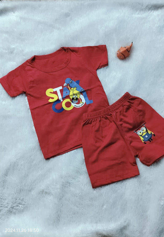 Kids Printed Vacation Sets - TCKA05 - Minion Stay Cool