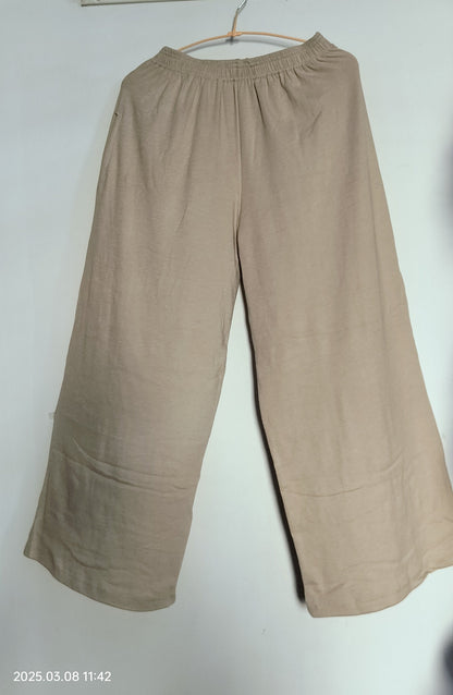 Super saver combo pack of 3 Women's Palazzo pant - Meroon ,skin and Ash grey (CHOOSE : Full length or 3/4th)