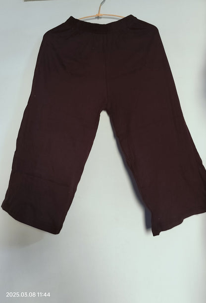 Super saver combo pack of 3 Women's Palazzo pant - Meroon ,skin and Ash grey (CHOOSE : Full length or 3/4th)