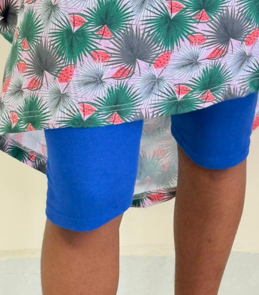 Knee Length capris (Royal blue)