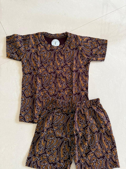 Kids Wear - Unisex Coord sets - Chocolate cake  coords
