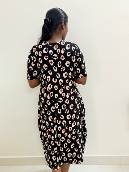 2 in 1 Lounge KURTAAS / Long polo dress - Black classic