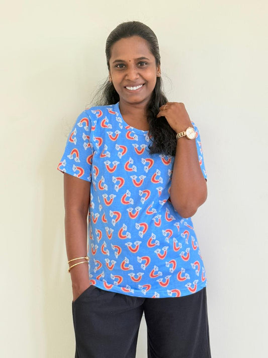 Premium quality - Women's normal tshirt - Sky rainbow