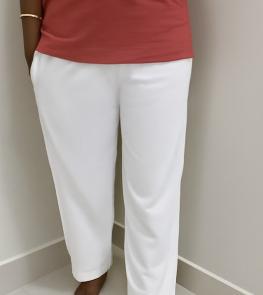 Prebook: Women's Straight pant - White