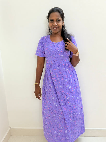 Women's Non feeding Lounge wear - TCLN05 - Mauve leaves