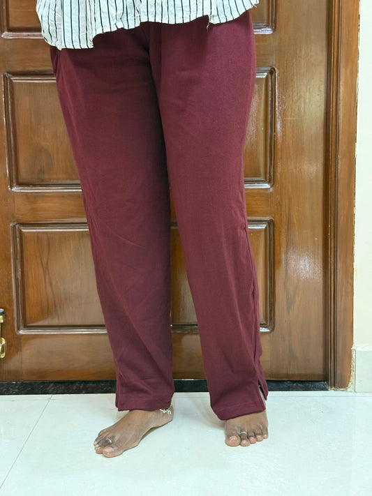 Women's Straight pant - Meroon