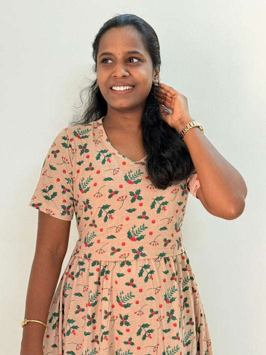 Women's feeding Lounge wear - TCMF07 - Golden cherry petals
