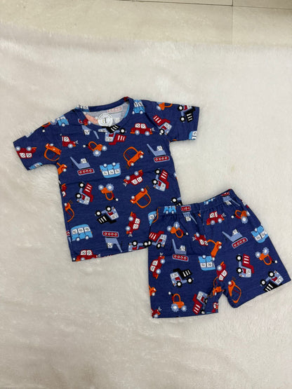 Kids Wear - Unisex Coord sets - Car coords set