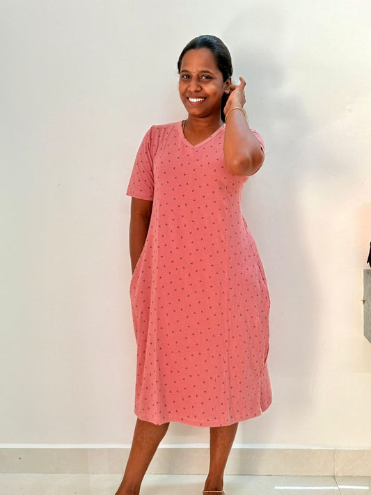 Printed long polo -  Pinky Sciss