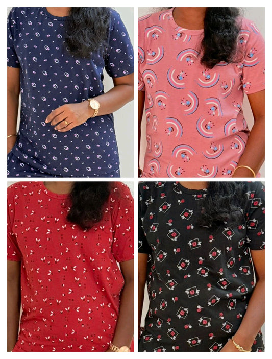 Premium quality Minor defective piece - Women's normal tshirt - Random colour single piece