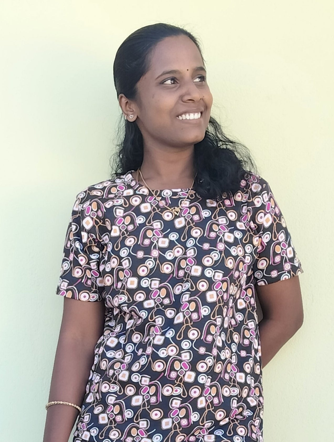 Women's normal tshirt - Black dots