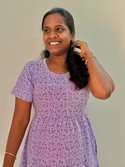 Premium - Women's Non feeding Lounge wear - TCMN04 - Lavender Star