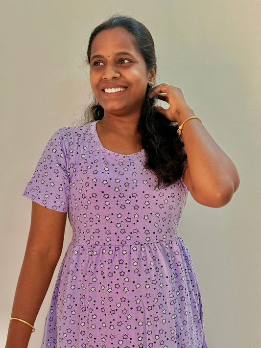 Premium - Women's Non feeding Lounge wear - TCMN04 - Lavender Star