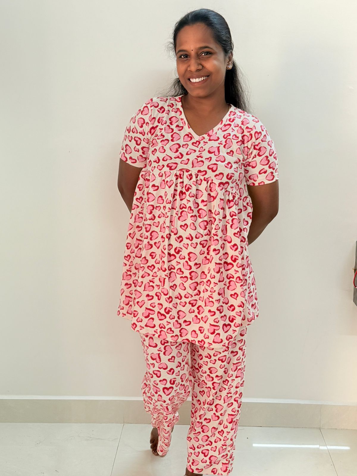 Women's Curvy peplum coord set - Peplum Hearty pops