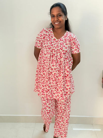 Women's Curvy peplum coord set - Peplum Hearty pops